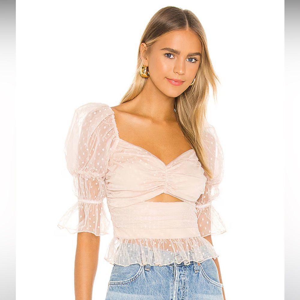 Revolve LPA Dolores Top in Nude